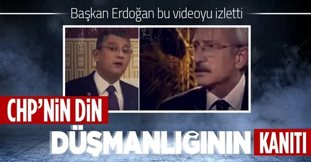SON DAKİKA: Başkan Recep Tayyip Erdoğan CHP’nin dini değerlere düşmanlığının yer aldığı videoyu izletti: Bırakın dinimizi istismar etmeyi