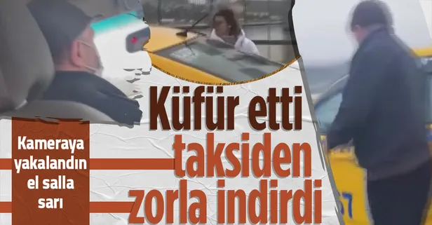 Bağcılar'da "kısa mesafe" tartışması kamerada! Taksici küfür ederek kadınları araçtan indirdi