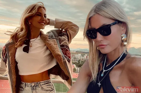 Çağla Şıkel yatak odasında karın kaslarıyla şov yaptı! Yetmedi kırmızı bikinisi ile denizden paylaştı! "Kim der iki çocuk annesi" - 1