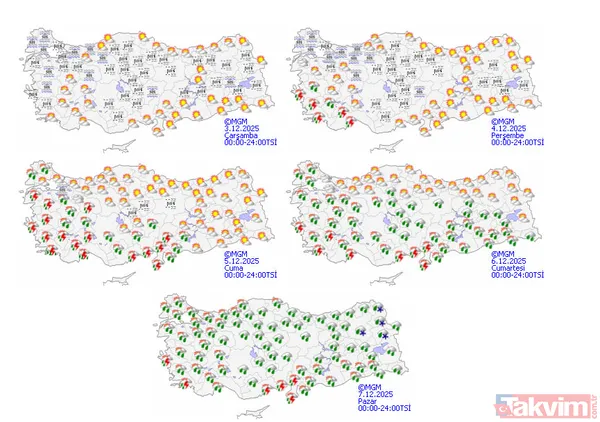 Şimşek, sağanak ve don haritada! Kar topu oynamaya hazır olun! İstanbul için tarih belli - 4
