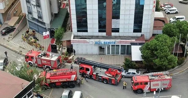 SON DAKİKA! İstanbul’da hastane yangını! Çok sayıda ekip bölgede