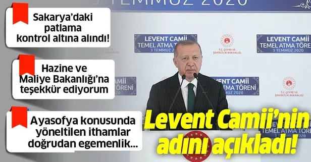 Son dakika: Başkan Erdoğan’dan Levent Camii temel atma töreninde önemli açıklamalar!