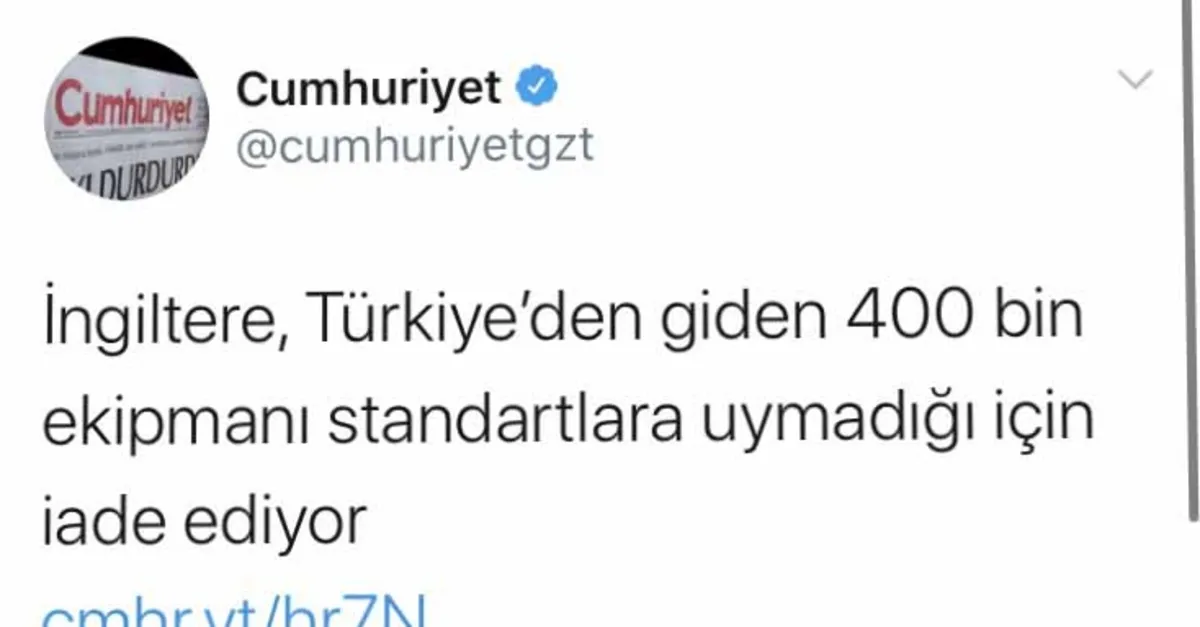 ’İçimizdeki İngilizler’ Türkiye’nin İngiltere’ye tıbbî yardım malzemesi göndermesini hazmedemedi!