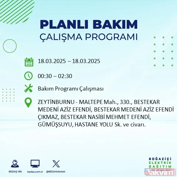 İstanbul elektrik kesintisi: 18 Mart 2025 İstanbul'da hangi ilçelerde elektrik yok? BEDAŞ listeledi - 3