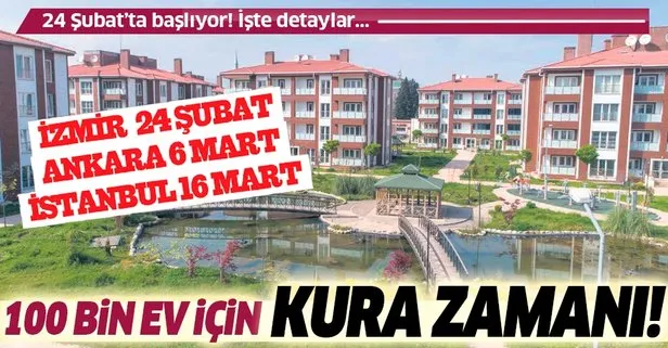 100 bin ev için kura zamanı