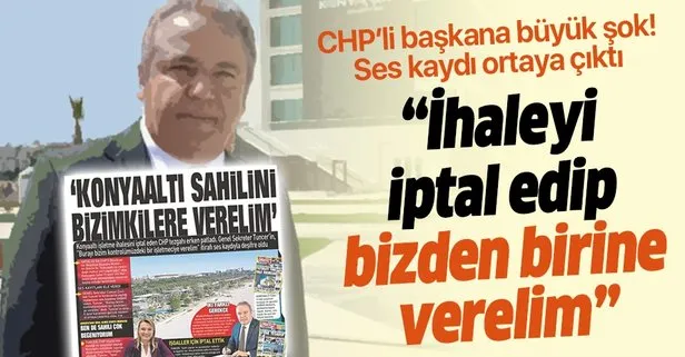 CHP’li belediyede ihale skandalı: İptal edip bizden birine verelim