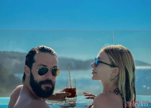 Survivor Hilmi Cem ve sevgilisi Pırıl Atasev'den aşk pozları! Havuzda bir kere daha aşık oldular! "Rönesans tablosu adeta" - 5