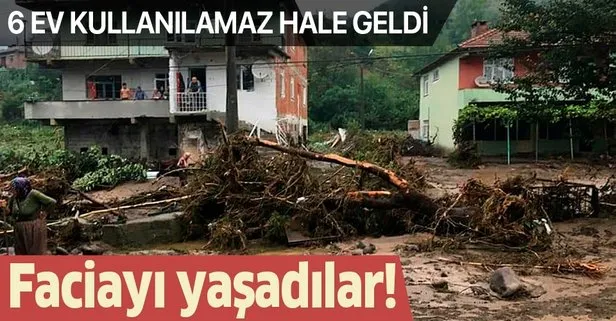 Zonguldak Kozlu’da heyelan! 6 ev kullanılamaz hale geldi