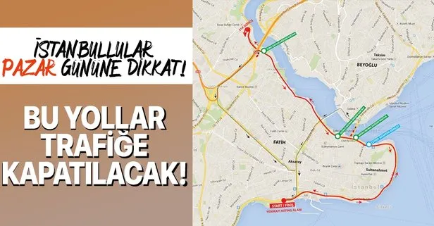SON DAKİKA: 42. İstanbul Maratonu nedeniyle pazar günü bazı yollar trafiğe kapatılacak