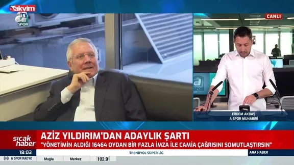 Aziz Yıldırım'dan şartlı adaylık çıkışı! "16.464 + 1 imza ile gelirim"