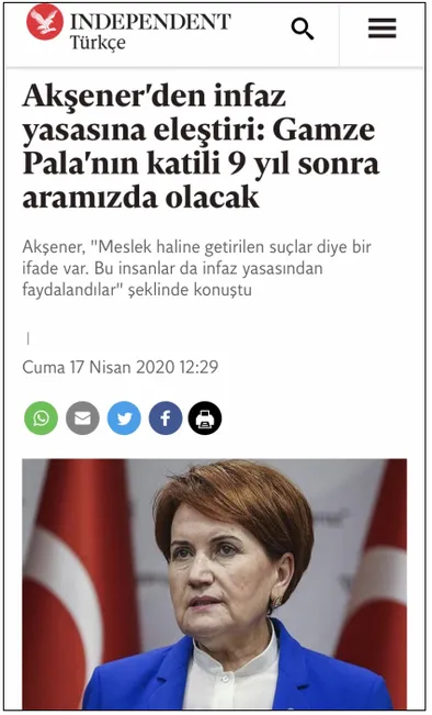 İYİ Parti Genel Başkanı Meral Akşener'den İnfaz Yasası üzerinden algı operasyonu: "Gamze Pala'yı öldüren kişi 9 yıl sonra aramızda"-1