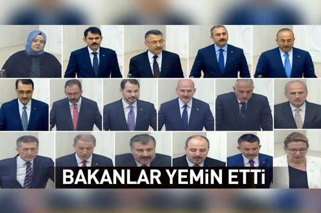 Yeni Bakanlar Meclis'te yemin etti