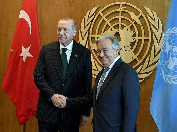 Son dakika... Cumhurbaşkanı Erdoğan Guterres ile bir araya geldi-1