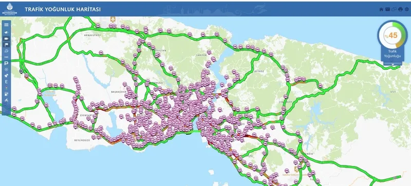 Son dakika: İstanbul'da trafik yoğunluğu! Öğlen vakti bile yüzde 45!-3