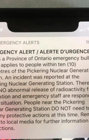 Nükleer alarm mesajı ülkeyi karıştırdı