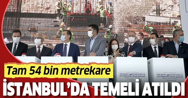 Son dakika: Zeytinburnu’nda 54 bin metrekarelik Millet Bahçesinin temeli Bakan Kurum’un katılımıyla atıldı