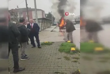 Halk otobüsü alev alev yandı: İşte o anlar!