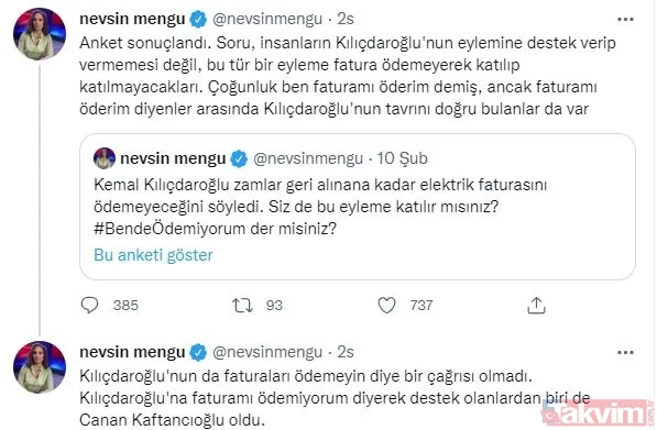 Nevşin Mengü'ye tokat gibi anket yanıtı! Kılıçdaroğlu'nun fatura çıkışını oyladı hayatının şokunu yaşadı! - 4