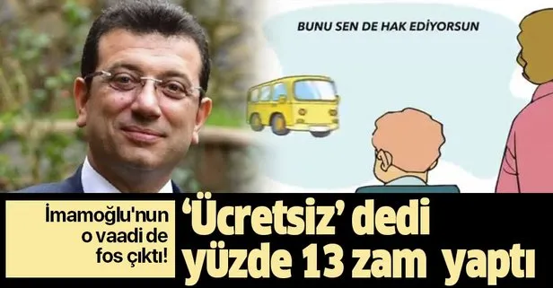 Ekrem İmamoğlu’nun ücretsiz servis vaadi de fos çıktı! İstanbul’da okul servislerine zam yapıldı