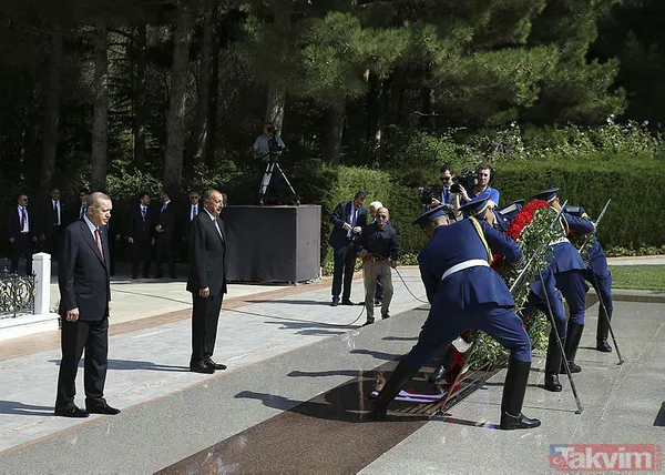 Cumhurbaşkanı Erdoğan Azerbaycan'da resmi törenle karşılandı - 44