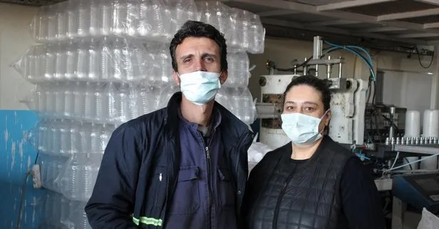 Ev hanımı Aylin Bağcılar eşinden esinlenip pet şişe üretimine girdi ekonomiye 800 bin liralık katkı sunuyor