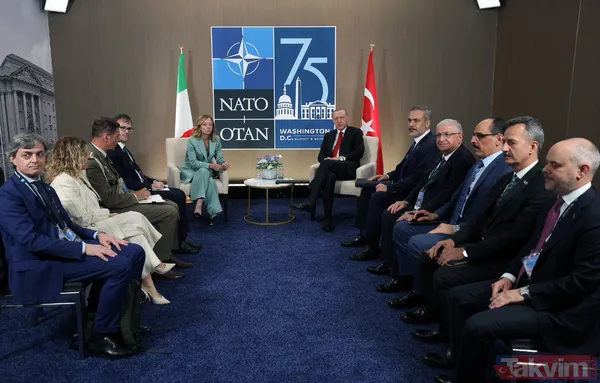 NATO'da çok konuşulan anlar! İtalya Başbakanı Meloni'nin Başkan Erdoğan'a bakışları gündem oldu - 7