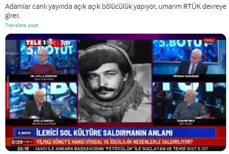 Atilla Dorsay'dan canlı yayında terör propagandası! Hakim katili Yılmaz Güney'e övgüler yağdırdı: "Adamı mahkum mu edelim?"-6