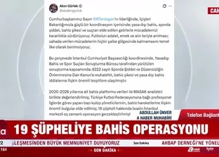Kulüp yöneticilerine bahis operasyonu: 17 gözaltı 2 şüpheli aranıyor