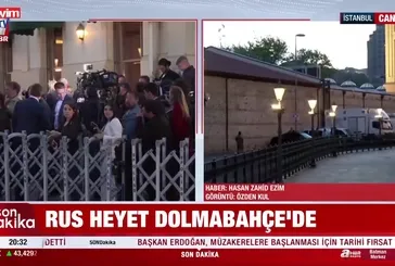 Rus heyet Dolmabahçe'de