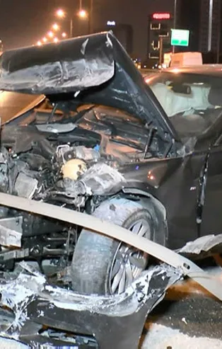 TEM'de trafiği kilitleyen kaza