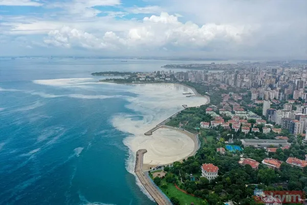 Caddebostan Sahili'nde müsilaj yoğunluğu arttı! Tabloya benzer görüntüler oluştu - 18