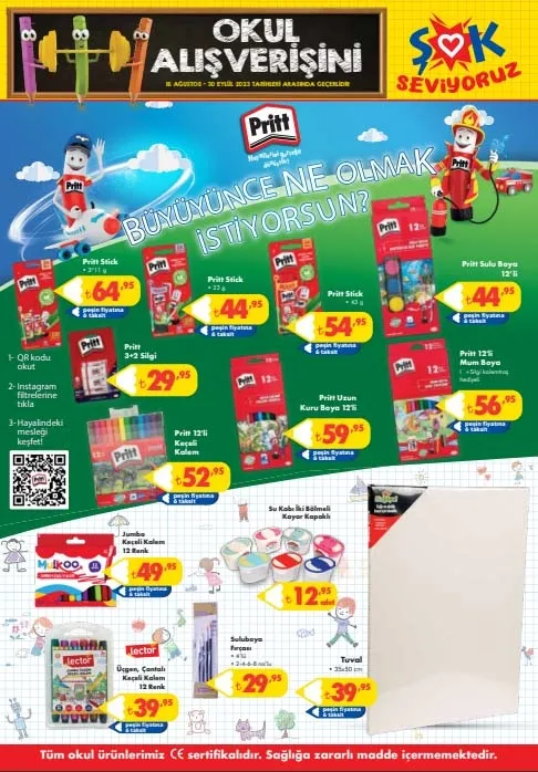 Tüm okul ihtiyaç ürünlerinde fiyatlar düştü! Okul çantası, kalem, defter, boya ŞOK'ta indirime girdi! 16-30 Ağustos 2023 ŞOK aktüel ürünler kataloğu! - 4