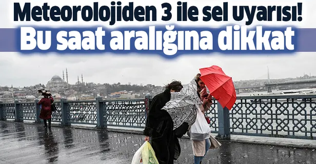 HAVA DURUMU | Meteorolojiden 3 ile son dakika sel uyarısı! 24 Ocak 2021 Pazar