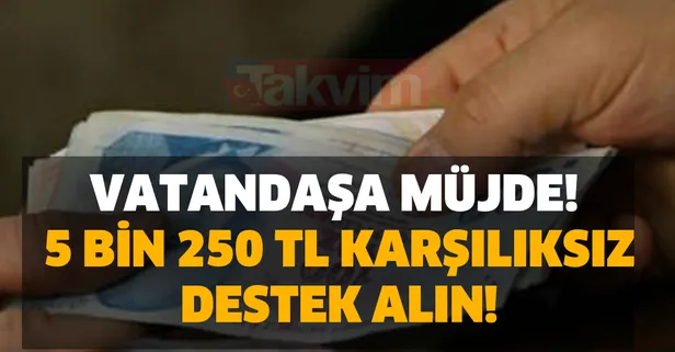 Kimse ummuyordu! 5.250 TL'ye kadar karşılıksız olarak destek veriliyor