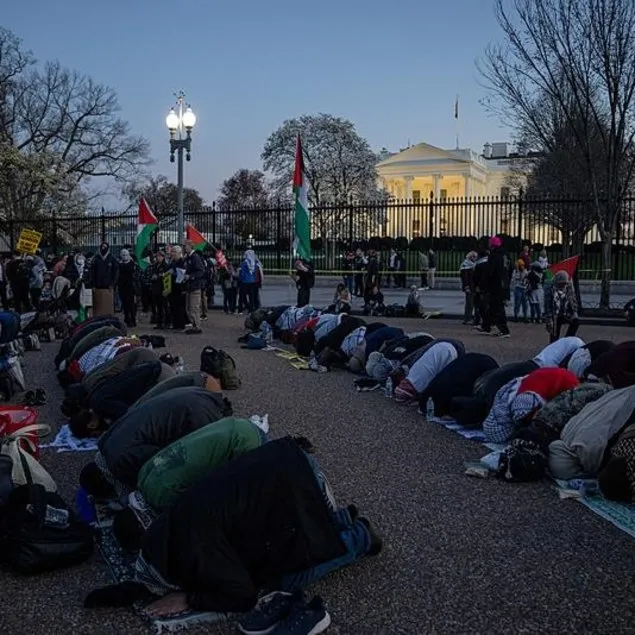 Beyaz Saray önünde İsrail protestosu