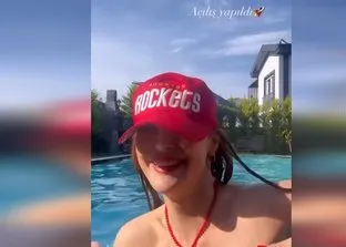 Mine Tugay havuz videosuyla mest etti!