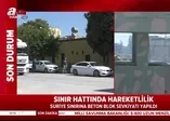 Sınır hattına beton blok sevkiyatı