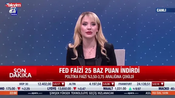 FED faizi 25 baz puan indirdi