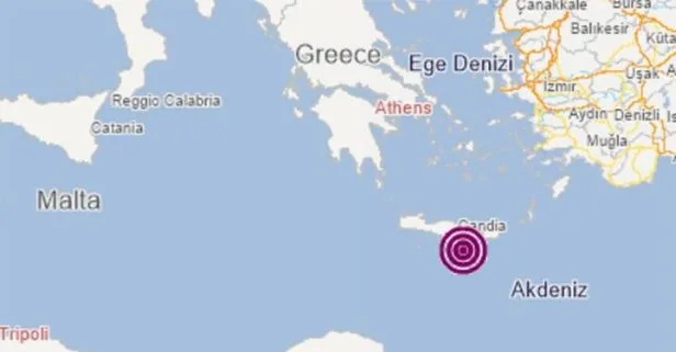 Akdeniz'de deprem
