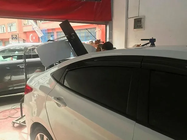 Son dakika: İstanbul'daki dolu nedeniyle hasar alan araçların sahipleri oto sanayilerine akın etti-3