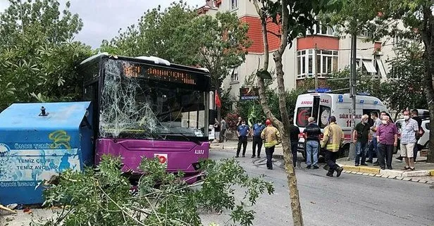 Son dakika: Avcılar’da halk otobüsü kaza yaptı