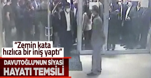 Gelecek Partisi Genel Başkanı Ahmet Davutoğlu’nun asansör kazası öncesi ve sonrası kamerada