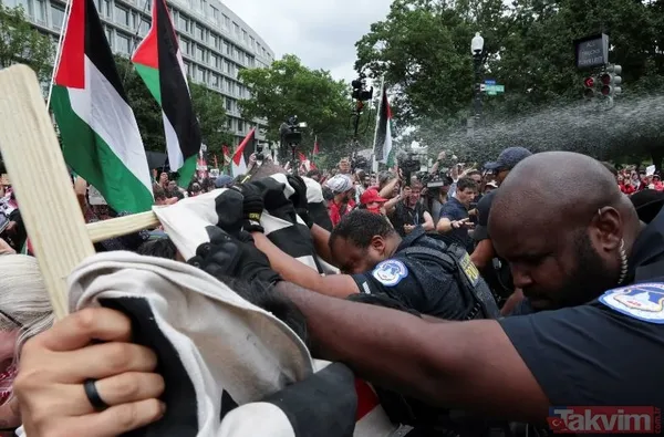 ABD’de Netanyahu’ya böcekli protesto! Washington’da çeşmeleri kana bulayıp İsrail heyetinin kaldığı otele böcekler saldılar - 15