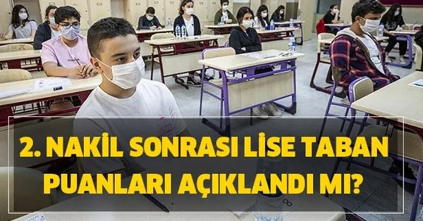 2 Nakil Sonrasi Lise Taban Puanlari Bos Kontenjanlar Lise Taban Puanlari Aciklandi Mi Takvim