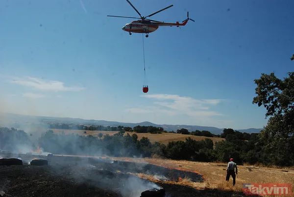 Havadan ayrı karadan ayrı müdahale! Çanakkale'de yangın ormanlık alana sıçradı! - 5