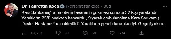 Son dakika: Kars'ta Sarıkamış şehitlerini anma etkinliğinde salonun tavanı çöktü! Yaralılar var-3