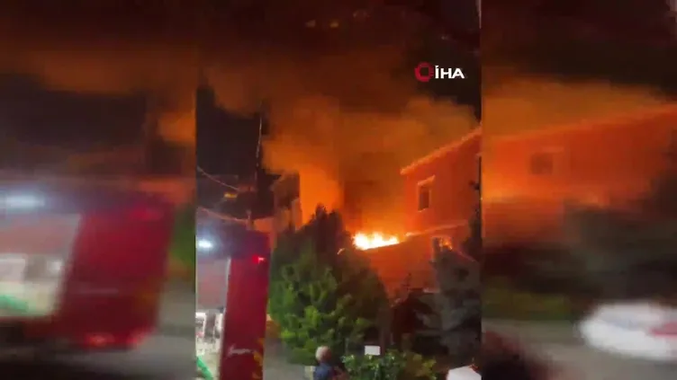 Sultanbeyli'de yangın! Ev alev alev yandı!