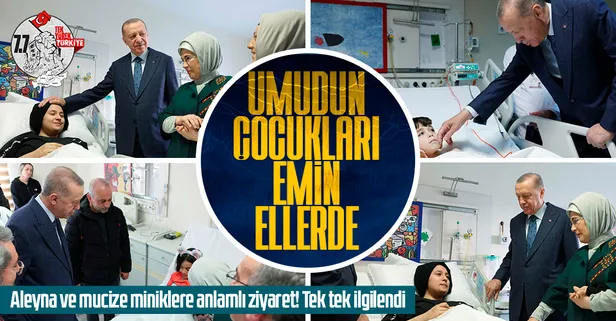 Son dakika: Başkan Recep Tayyip Erdoğan'dan mucize kız Aleyna'ya ziyaret
