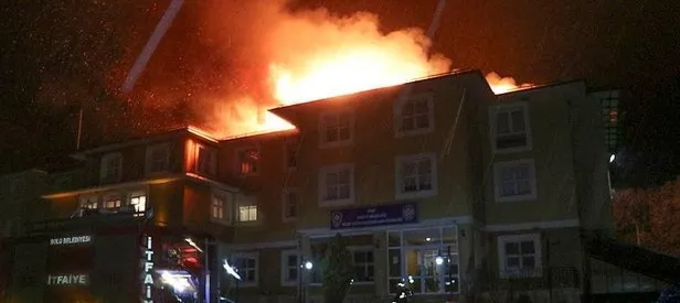 Bolu Dağı Polisevi’nde korkutan yangın