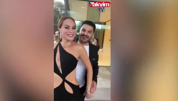 Ebru Şallı biricik eşi Uğur Akkuş’la samimi hallerini paylaştı! İddialı elbisesi dikkat çekti